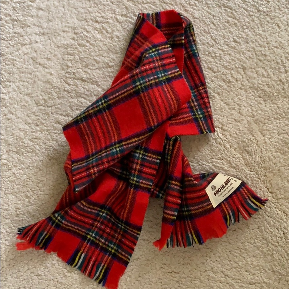 Plaid Wool Scarf